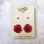 Birth Flower And Crystal Birthstone Stud Earring Set, thumbnail 1 of 12
