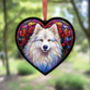 Samoyed Stained Glass Effect Heart Suncatcher, thumbnail 4 of 5
