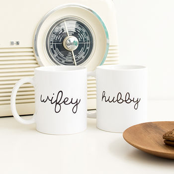 Wifey Hubby Couples Mug Set, 4 of 9