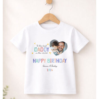 Personalised Daddy Birthday Baby Outfit, 2 of 8
