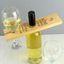 Personalised Wine And Glass Wooden Butler Gift, thumbnail 2 of 4