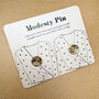 Modesty Rose Flower Patterned Pin, Brooch, Pin Badge, thumbnail 4 of 6