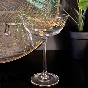 Gold Leaf Martini/Champagne Glass, 3 of 4