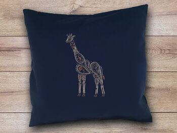 Giraffe Cushion Beginners Embroidery Kit, 3 of 4