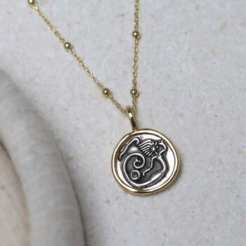 Gold Plated Sterling Silver Mermaid Necklace, 11 of 12