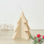 Beige Christmas Tree Candle Minimalist Christmas Decor, thumbnail 1 of 9