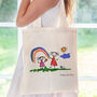 Personalised Hand Drawn Mother's Day Tote Bag, thumbnail 1 of 5