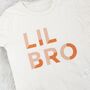 Orange Block Big Bro Lil Bro T Shirt Set, thumbnail 4 of 6