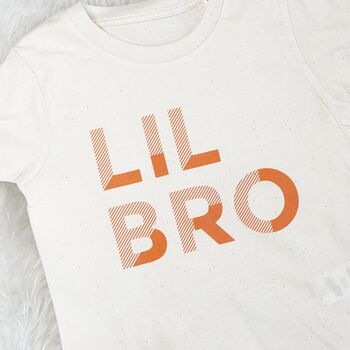 Orange Block Big Bro Lil Bro T Shirt Set, 4 of 6