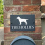 Personalised Dog Breed Slate House Number Sign, thumbnail 3 of 4