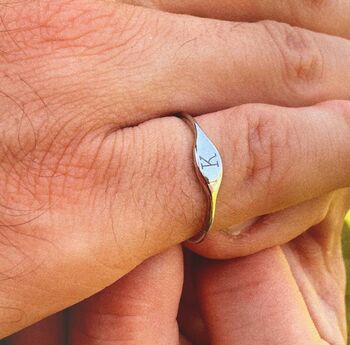Personalised Inital Signet Ring, 3 of 7