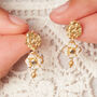 Black Diamond Pearl And Gold And Silver Stud Drops, thumbnail 4 of 9