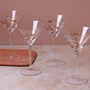 G Decor Set Of Four Wild Vine Hand Painted Martini Glasses Inspired By Nature, thumbnail 1 of 5