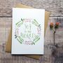 'Joy To The World' Hand Lettered Christmas Card, thumbnail 1 of 4