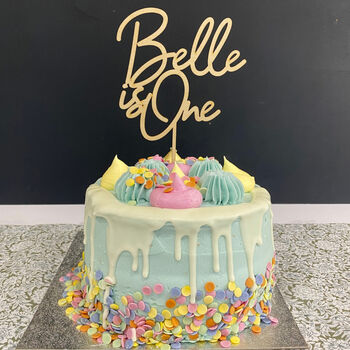 Personalised Name And Age Birthday Cake Topper, 2 of 2