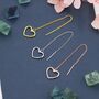 Open Heart Threader Earrings In Sterling Silver, thumbnail 1 of 10