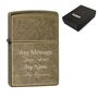 Personalised Engraved Antique Style Brass Zippo Lighter, thumbnail 1 of 4