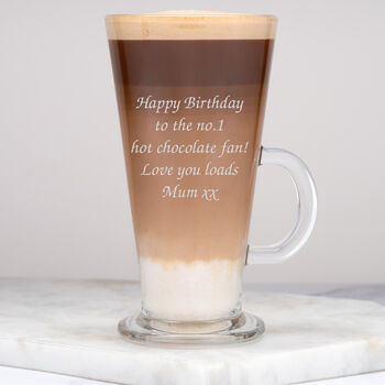 Personalised Any Message Latte Glass, 2 of 2