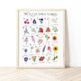 The A To Z Of Edible Flowers Print, thumbnail 1 of 6