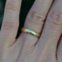 Hammered Effect Wedding Band In 18ct Yellow Gold, thumbnail 4 of 4