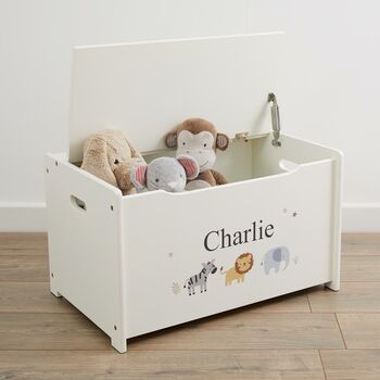 Personalised Jungle Design Toy Box, 2 of 3