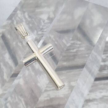 Handmade Hair Or Ashes Silver Cross Pendant, 2 of 11
