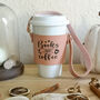Coffee Cup Sleeve, Books And Coffee Or Books And Tea, thumbnail 5 of 6
