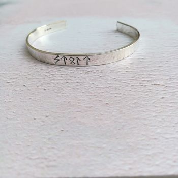 Personalised Viking Rune Name Cuff Bracelet, 6 of 7