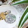 The World To Me Personalised Round Pewter Keyring, thumbnail 8 of 9