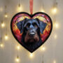 Schnauzer Stained Glass Effect Heart Suncatcher, thumbnail 3 of 5