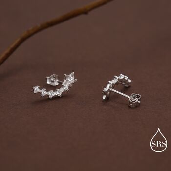 Shooting Star Dainty Ear Crawler Stud Earrings, 4 of 11
