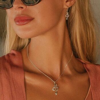 Serpentina Emerald Sterling Silver Necklace, 3 of 10