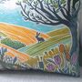 Hare Print Countryside Decorative Cushion For Nature Lovers, thumbnail 4 of 8