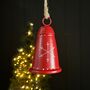 Red Snowflake Bell Hanging Christmas Decoration, thumbnail 1 of 2