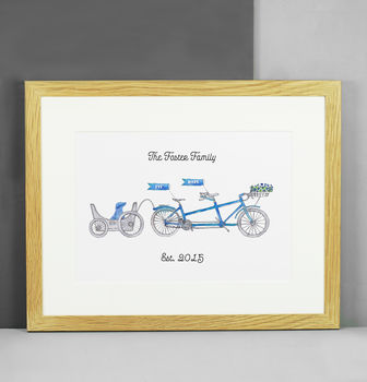 Personalised 'On Your Bike' Family Print, 6 of 7