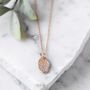 Rose Gold Plated Oval Fingerprint Stamp Necklace, thumbnail 2 of 9