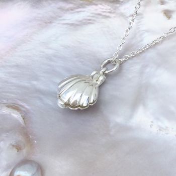 Personalised Sterling Silver Pearl Shell Necklace, 3 of 5