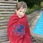 Personalised Red Swimming Towel, thumbnail 1 of 8