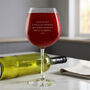 Bold Statement Bottle Of Wine Personalised Glass, thumbnail 1 of 12