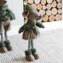 Olive Green Standing Christmas Matilda Mouse, thumbnail 1 of 4