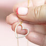 Pearl Outline Heart Pendant Necklace, thumbnail 3 of 7