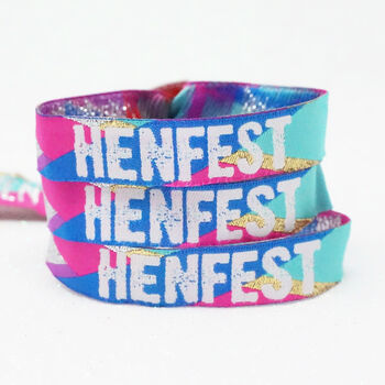 Henfest Multi Coloured Festival Hen Party Wristbands, 2 of 6