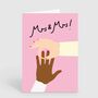 Mrs And Mrs Mixed Race Lesbian Wedding Engagement Card, thumbnail 2 of 2