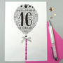 16th Happy Birthday Balloon Sparkle Card, thumbnail 12 of 12