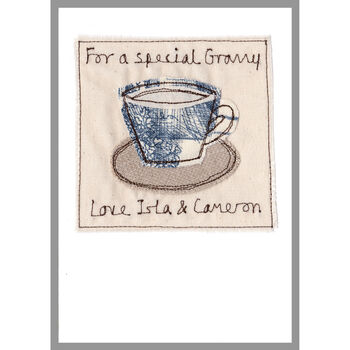 Personalised Tea Cup Birthday Card For Her, Mum, Grandma, 7 of 12