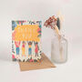 'Thank You' Floral Recycled Seeded Paper Greetings Card, thumbnail 2 of 3