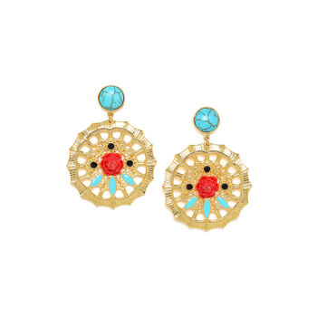 Statement Gold Plated Drop Earring, 3 of 3