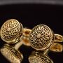 Grooms Grand Gold Royal Cufflinks Vintage Gift, thumbnail 3 of 5