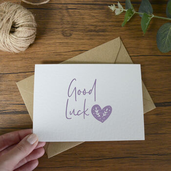 Good Luck Heart Greeting Card, 3 of 4