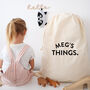 Large Personalised Kids Storage Bag Sack, thumbnail 3 of 5